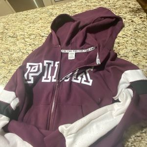 pink hoodie